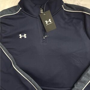 Under Armour Women’s Quarter Zip Pullover Top Navy ~NWT